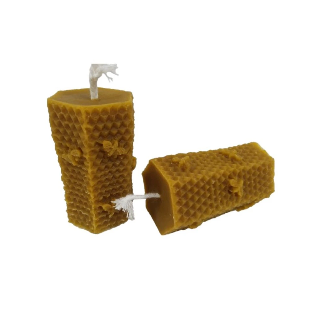 Velas de cera de abeja Hexágono